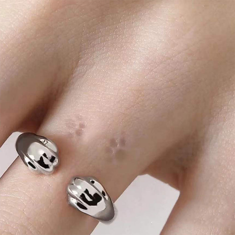 Kitten Paw Print Cute Ring Simple And Fashionable Women