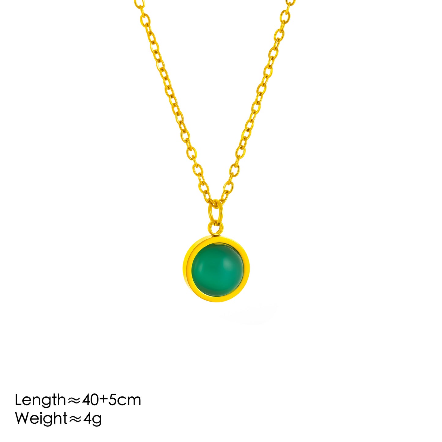 Retro Round Cats-Eye Gemstone Jewelry Set A Light-Luxury Niche High-End Clavicle Necklace With A Sophisticated Aura