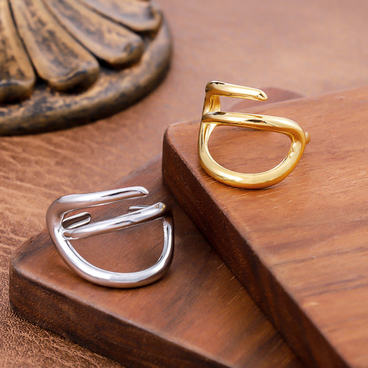 Niche Design Titanium Steel Ring For Women