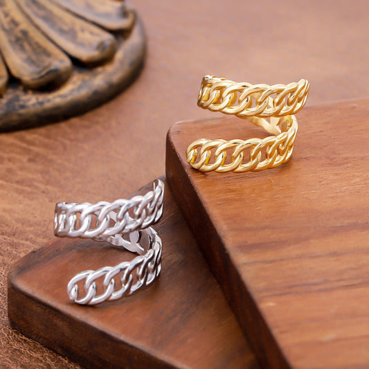 Niche, Minimalist, Adjustable Stainless Steel Ring