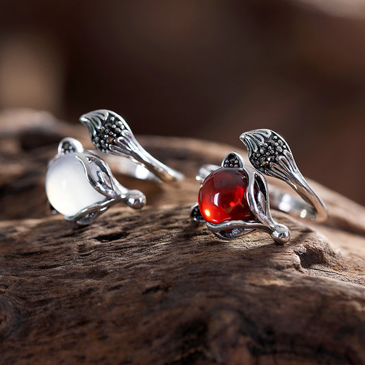 Retro Fox Open Women's Ring Personalized Design