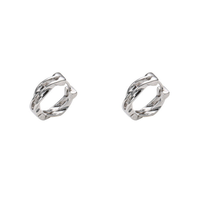 Sleek Versatile Ear Ring With A Chic Double-line Design