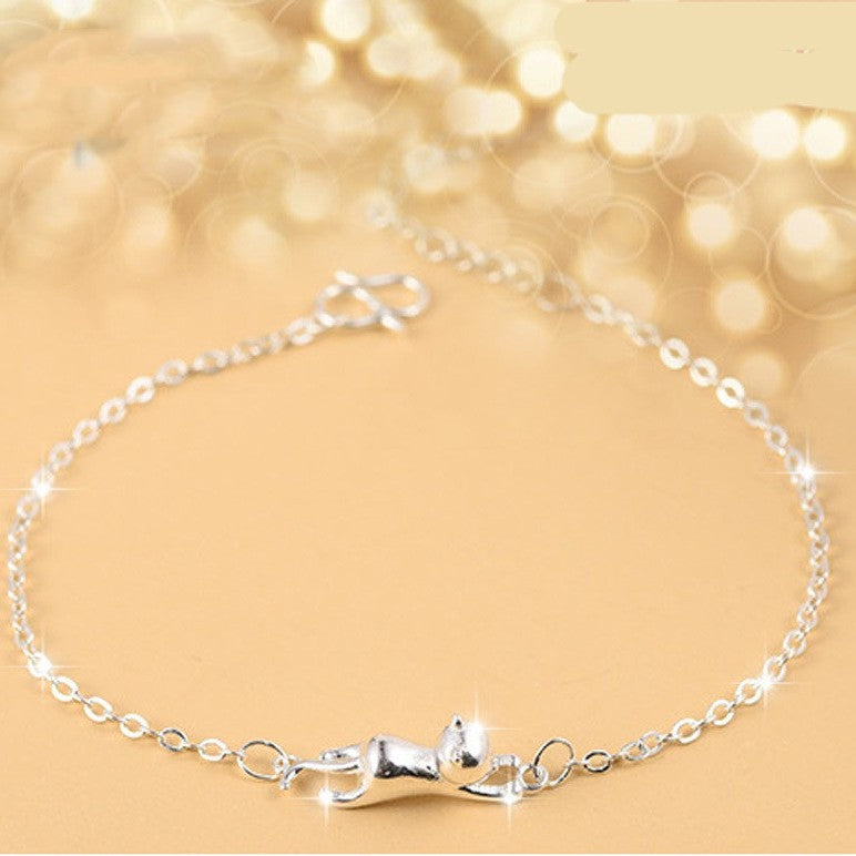 Korean-style Faux Silver Bracelet For Women