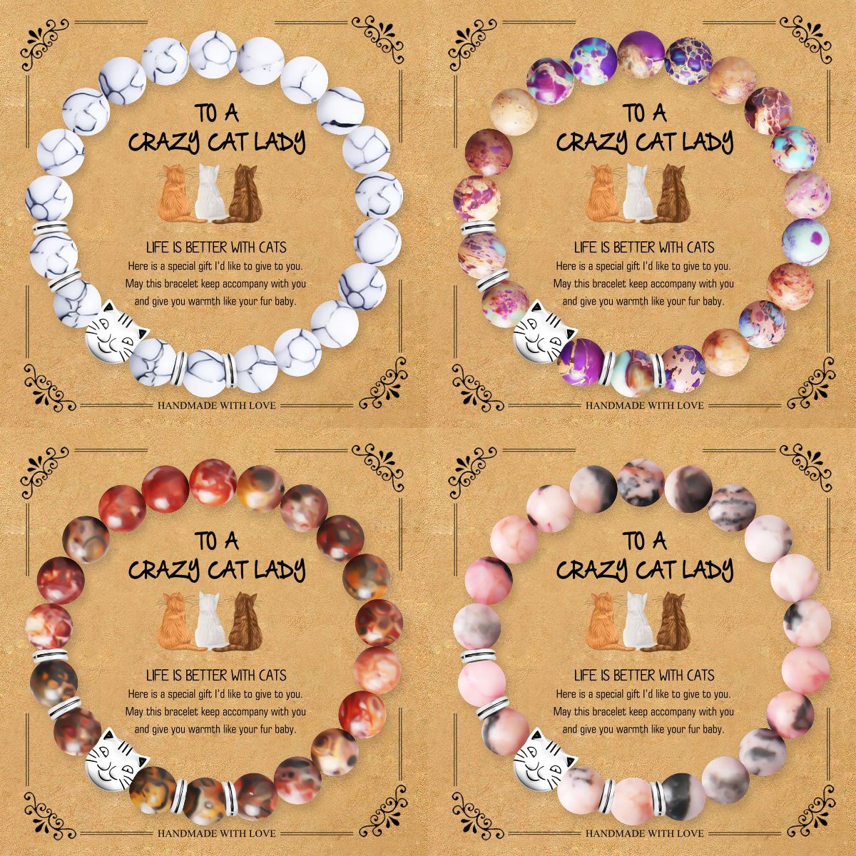 Natural Turquoise Stone Bracelet With A Card