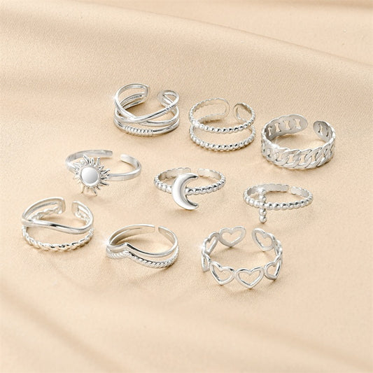 Retro-style Titanium Steel Couple Rings