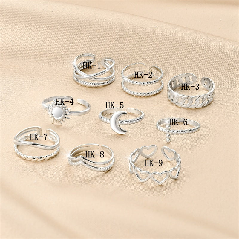 Retro-style Titanium Steel Couple Rings