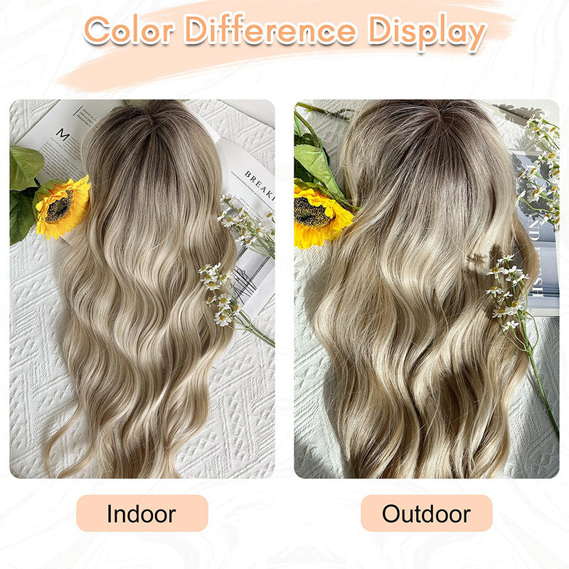 Womens Hollow Mesh Lace Figure-8 Water Wave Hair Extension Piece For Wigs