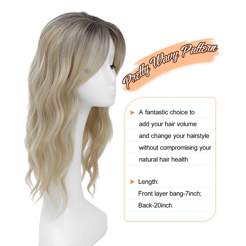 Womens Hollow Mesh Lace Figure-8 Water Wave Hair Extension Piece For Wigs