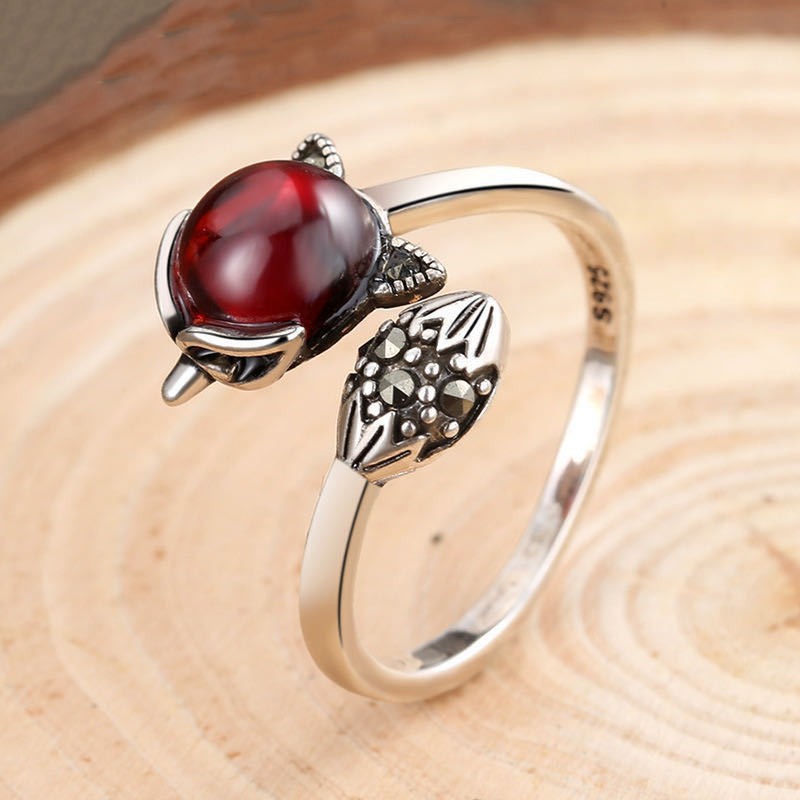 Retro Fox Open Women's Ring Personalized Design