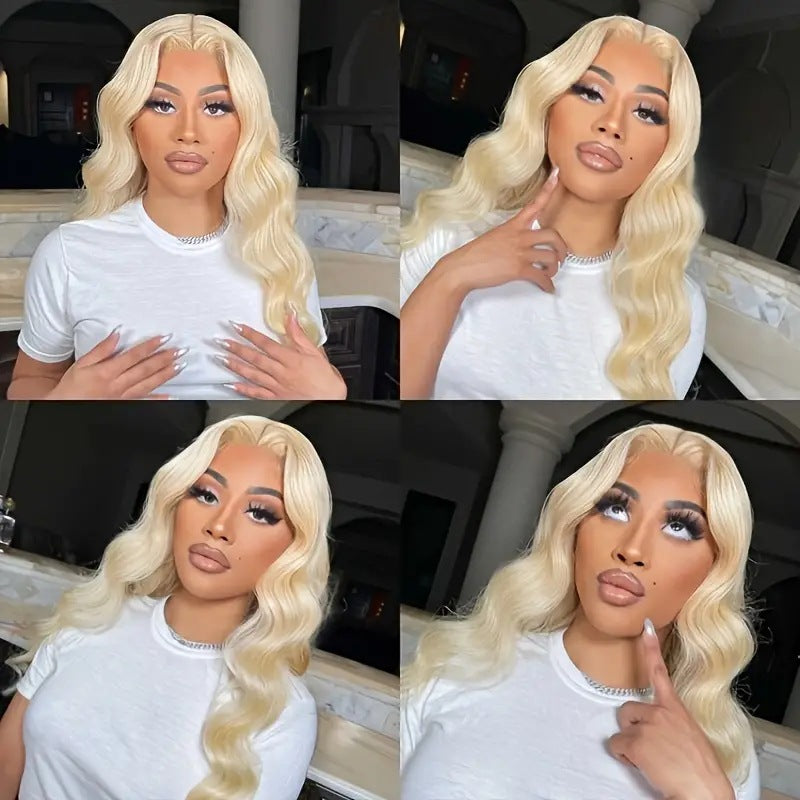 Light Gold Big Wave Lace Wig Head Cover