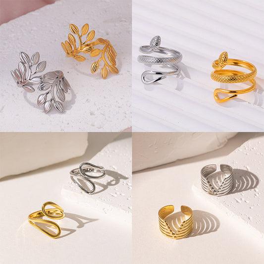 Stainless Steel Vintage Jewelry 18K Gold