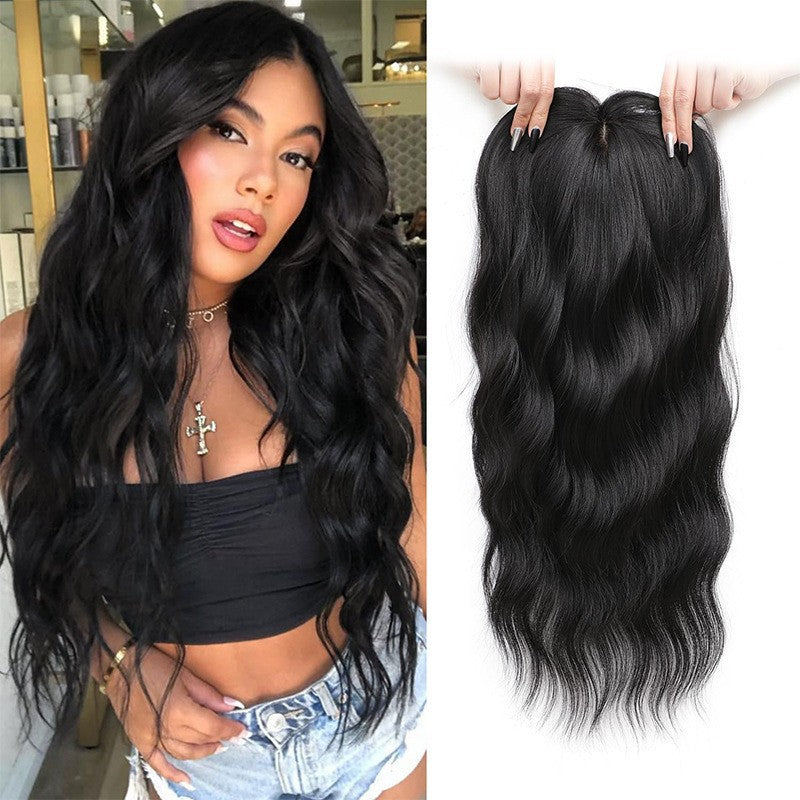 Womens Hollow Mesh Lace Figure-8 Water Wave Hair Extension Piece For Wigs