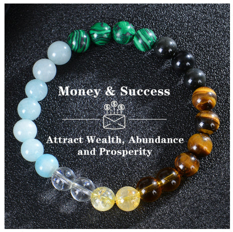 Bohemian Rainbow Stone Tiger Eye Crystal Bracelet